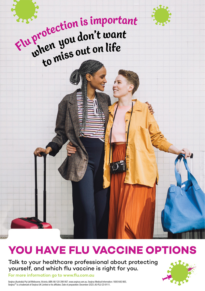 Flu poster - when you don’t want to miss out on life