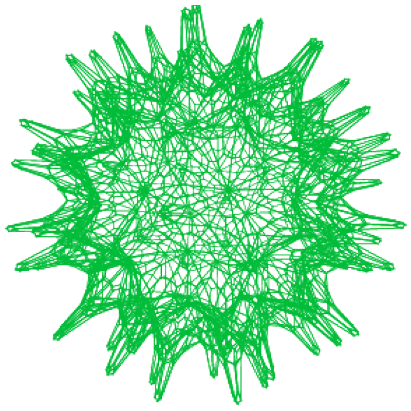 Virus wireframe model